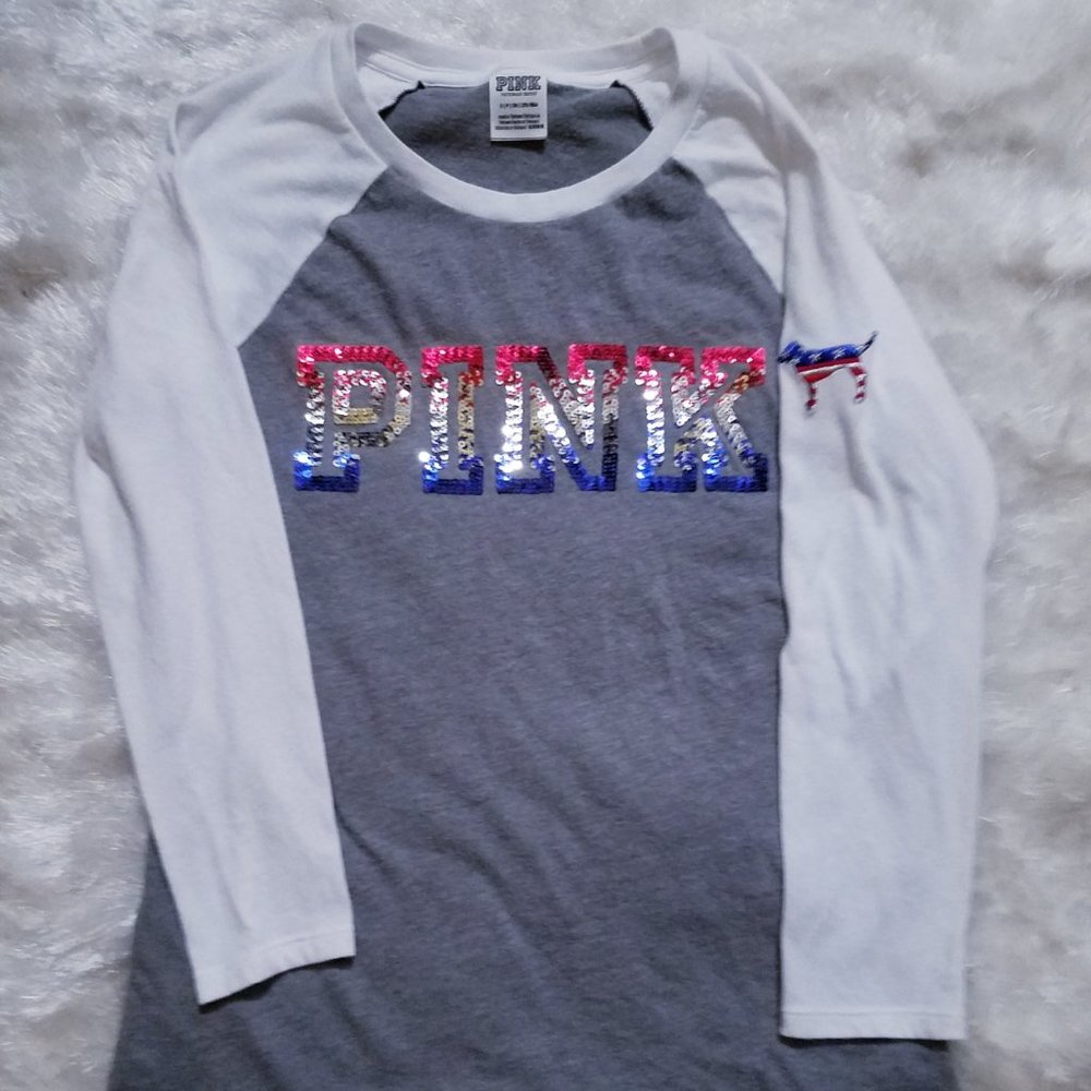 Victoria Secret Ombre Sequin Americana Baseball